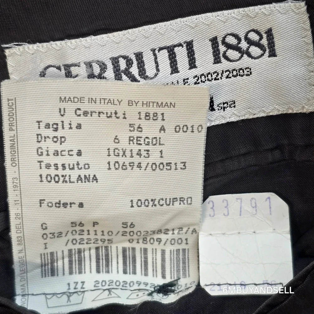 Cerruti 1881 Roma Italy Gray Pinstripe Wool Blazer Sport Coat Jacket 44R Luxury